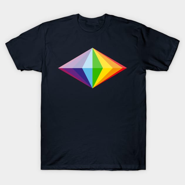 Rainbow diamond T-Shirt by Slappers
